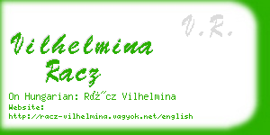 vilhelmina racz business card